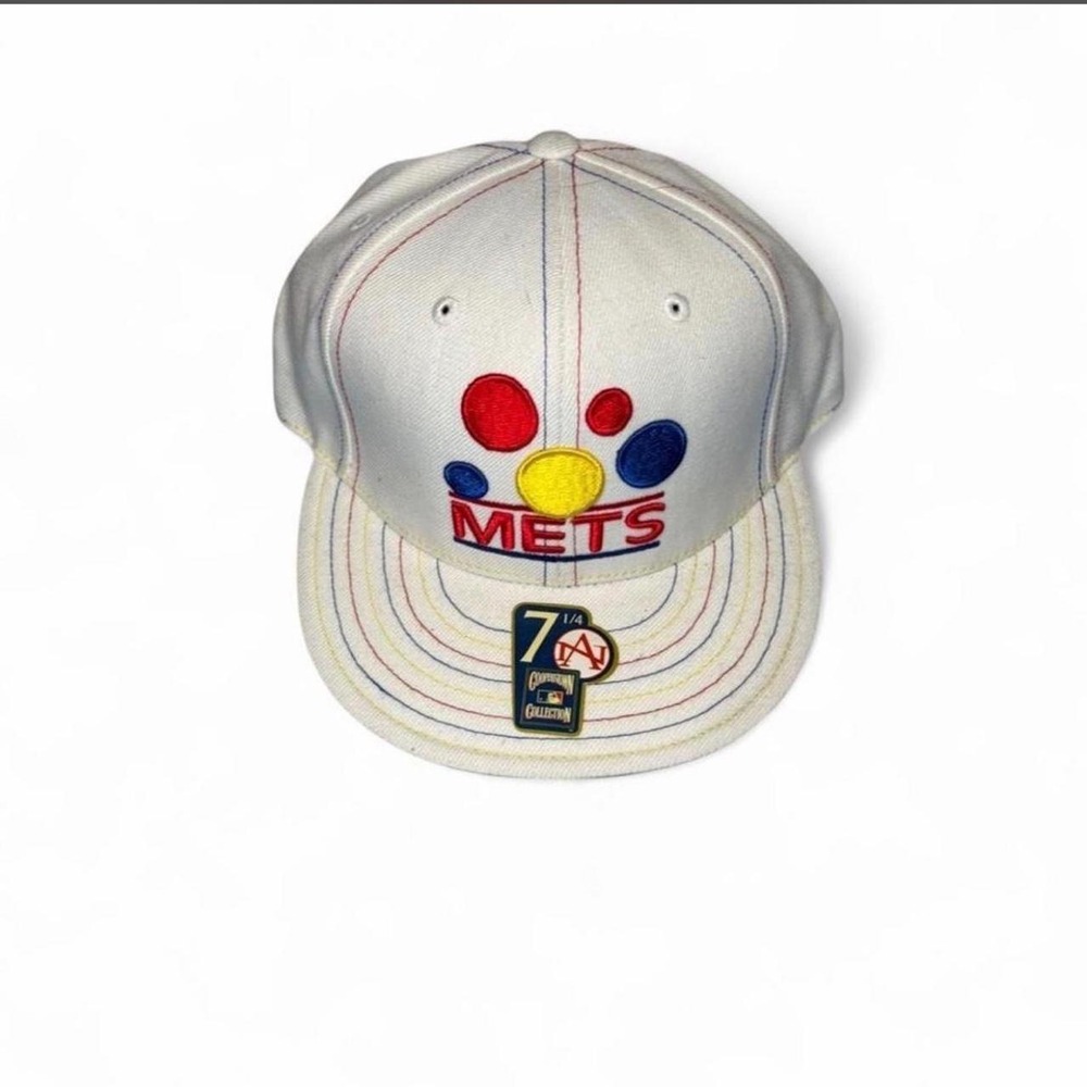 Vintage 00s Rare NY Mets Multicolor Fitted Hat, MLB Cooperstown
